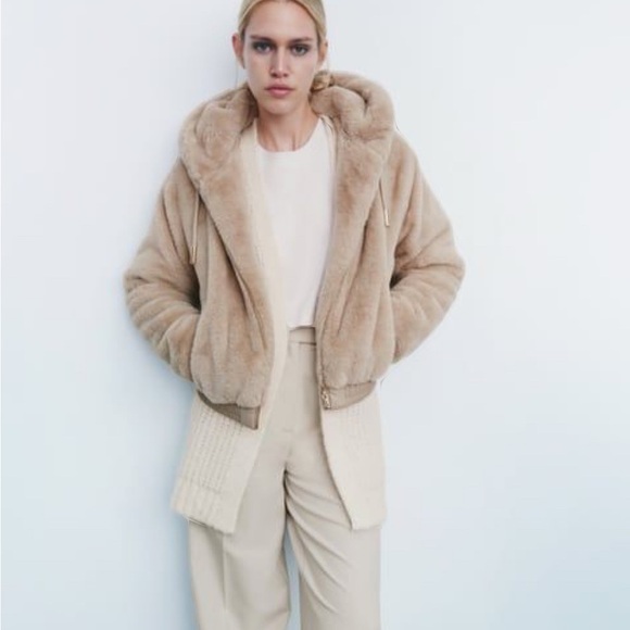 ❌SOLD ❌Brand new Zara faux fur jac - Picture 1 of 6